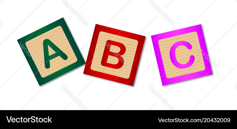 Abc blocks Vector Image
