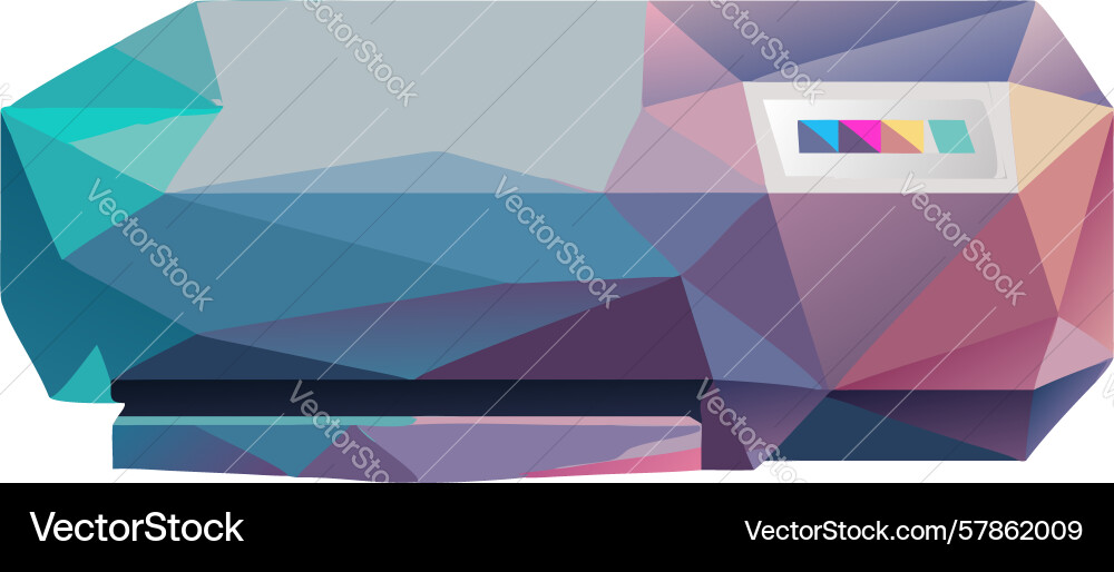 Abstract polygonal object vibrant Vector Image