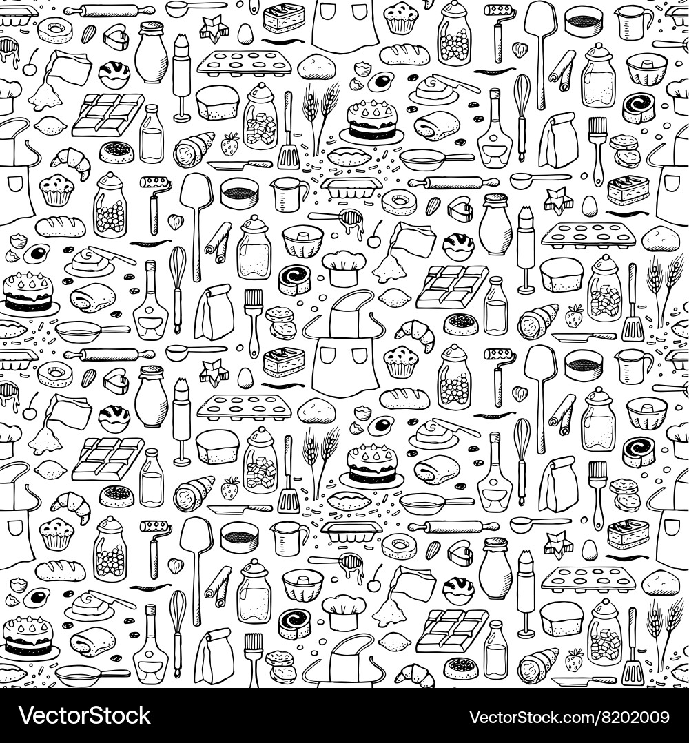 Bakery seamless pattern Vector Image