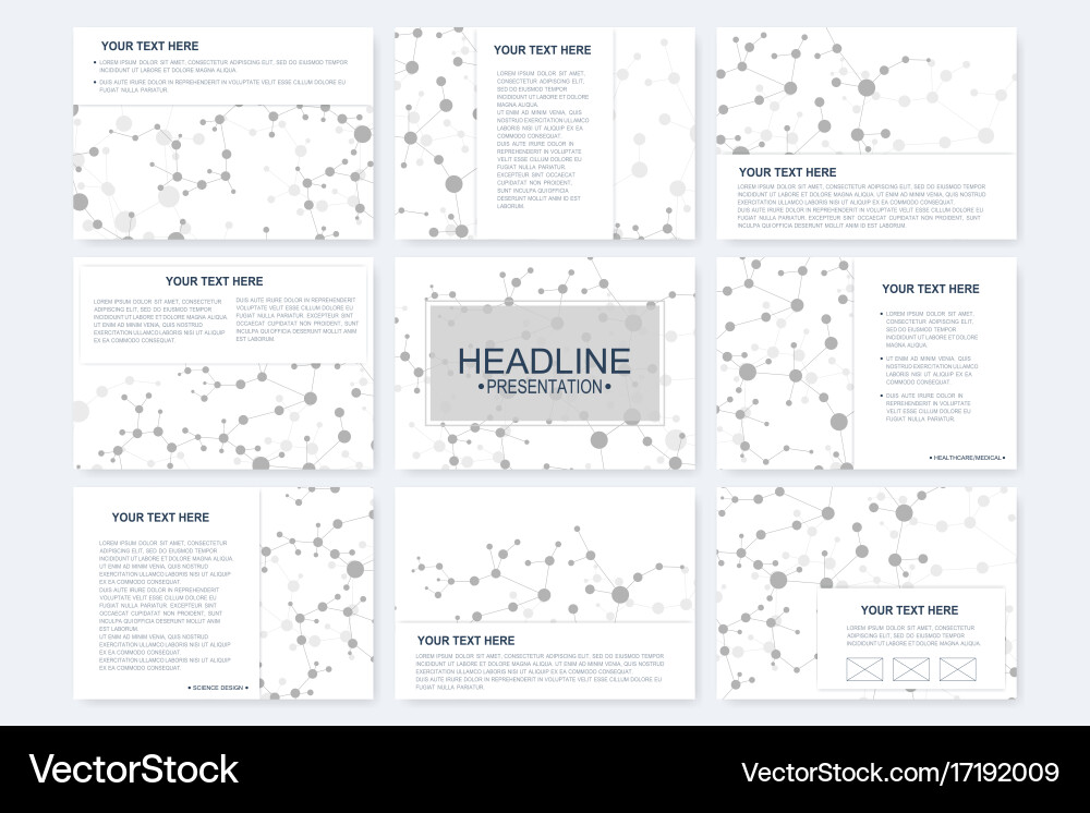 Big set of templates for presentation vector image