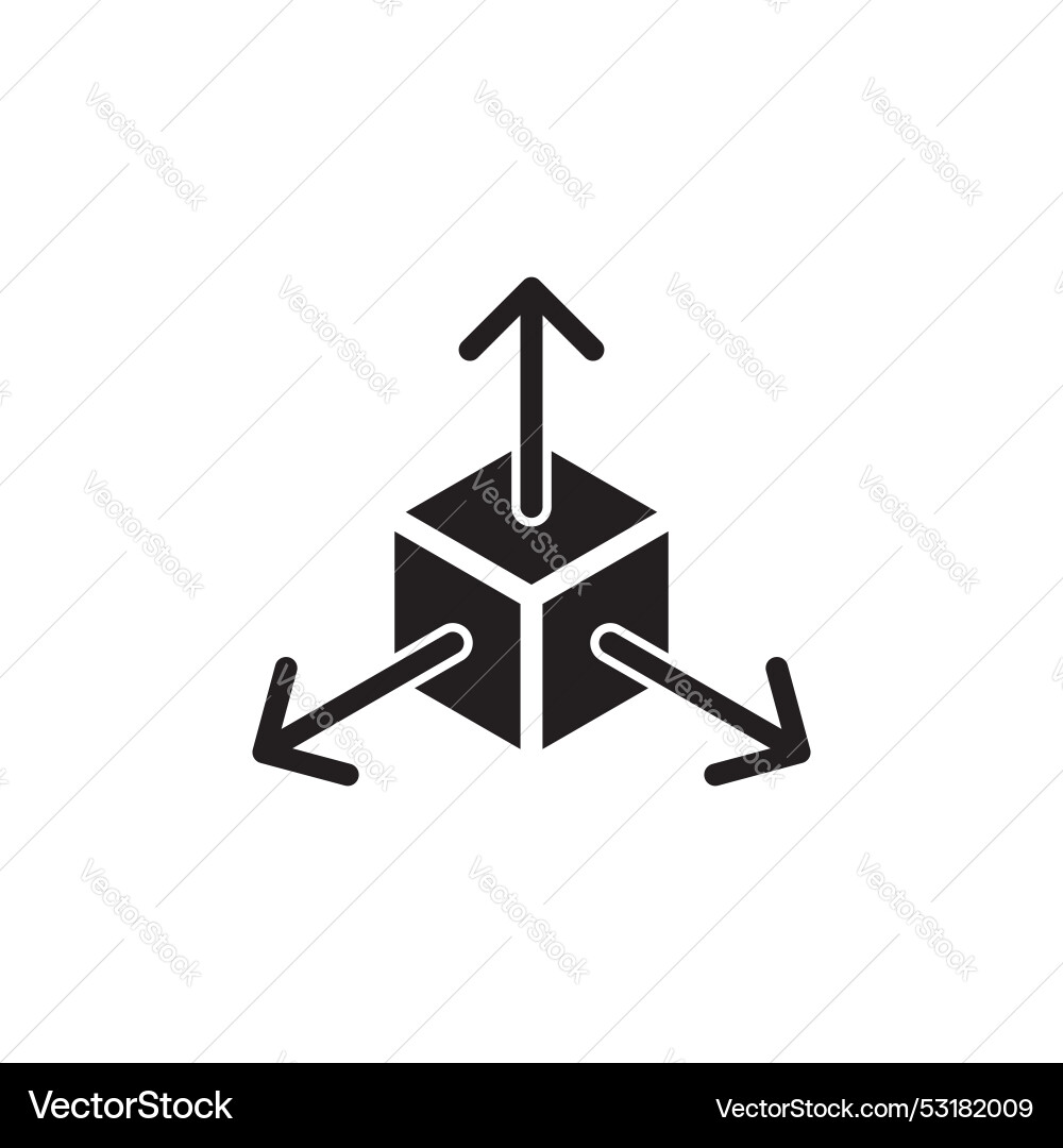 Bim icon set 3d model symbol building dimension Vector Image