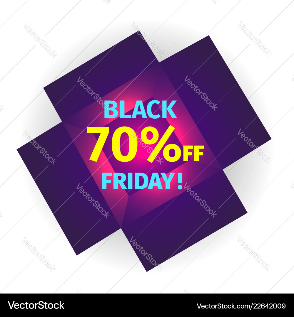 Black friday banner in the form of an open box Black friday banner in the form of an open box vector image