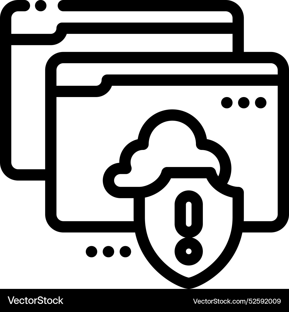 Cloud icon thin linear style design isolated Cloud icon thin linear style design isolated vector image