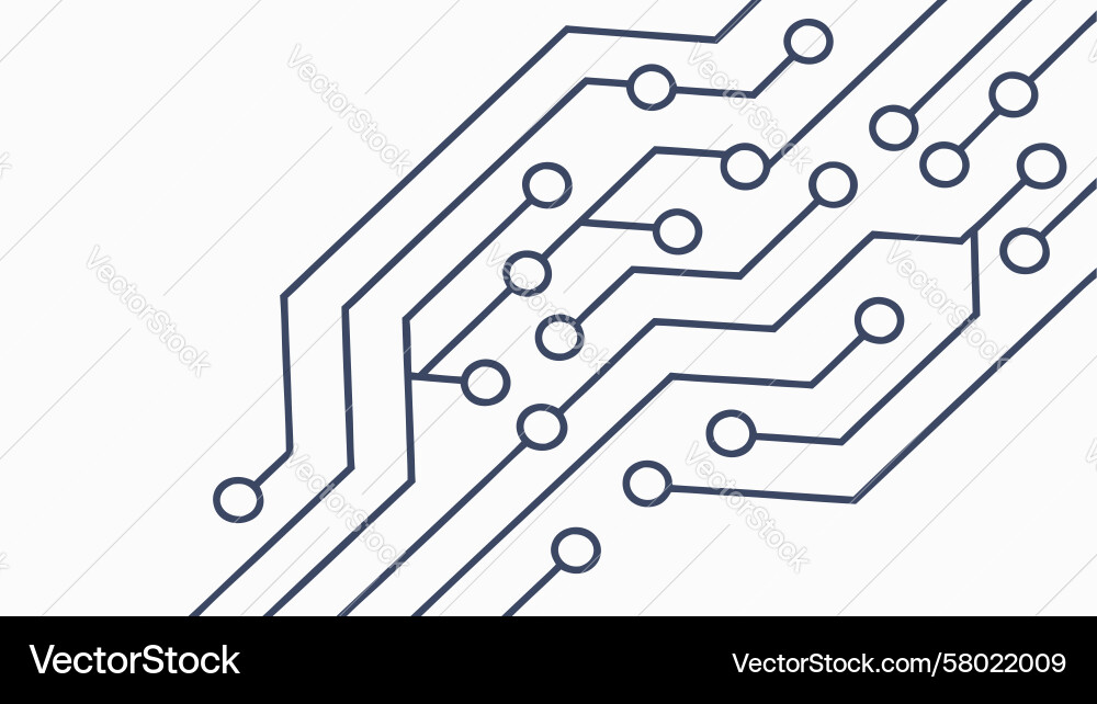 Complex Microchip Network Vector Image