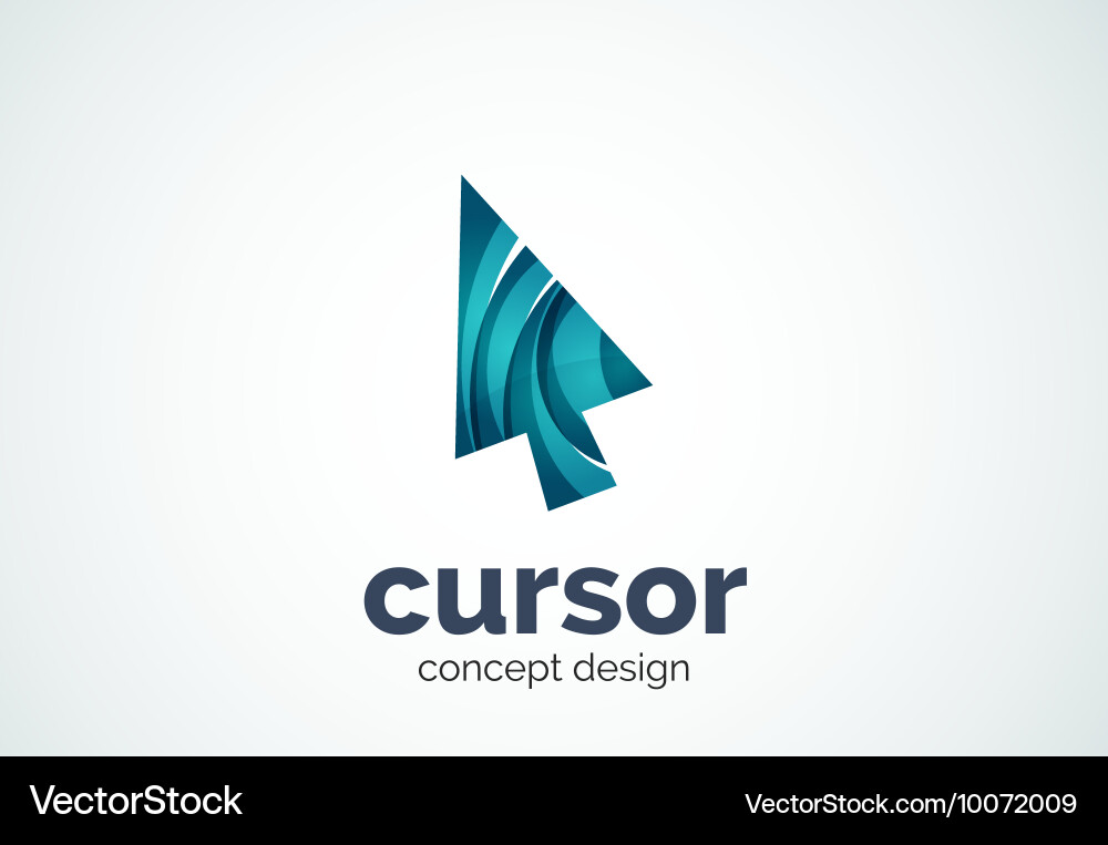 Cursor logo template mouse pointer and arrow vector image