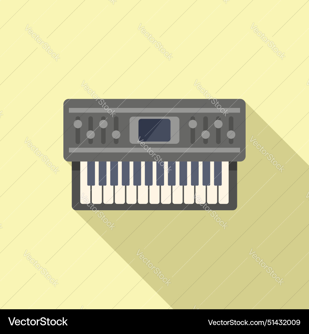Flat design of synthesizer Flat design of synthesizer Vector Image