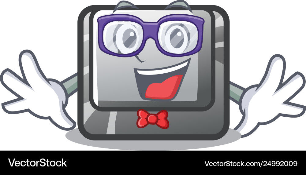 Geek button l in mascot shape Vector Image