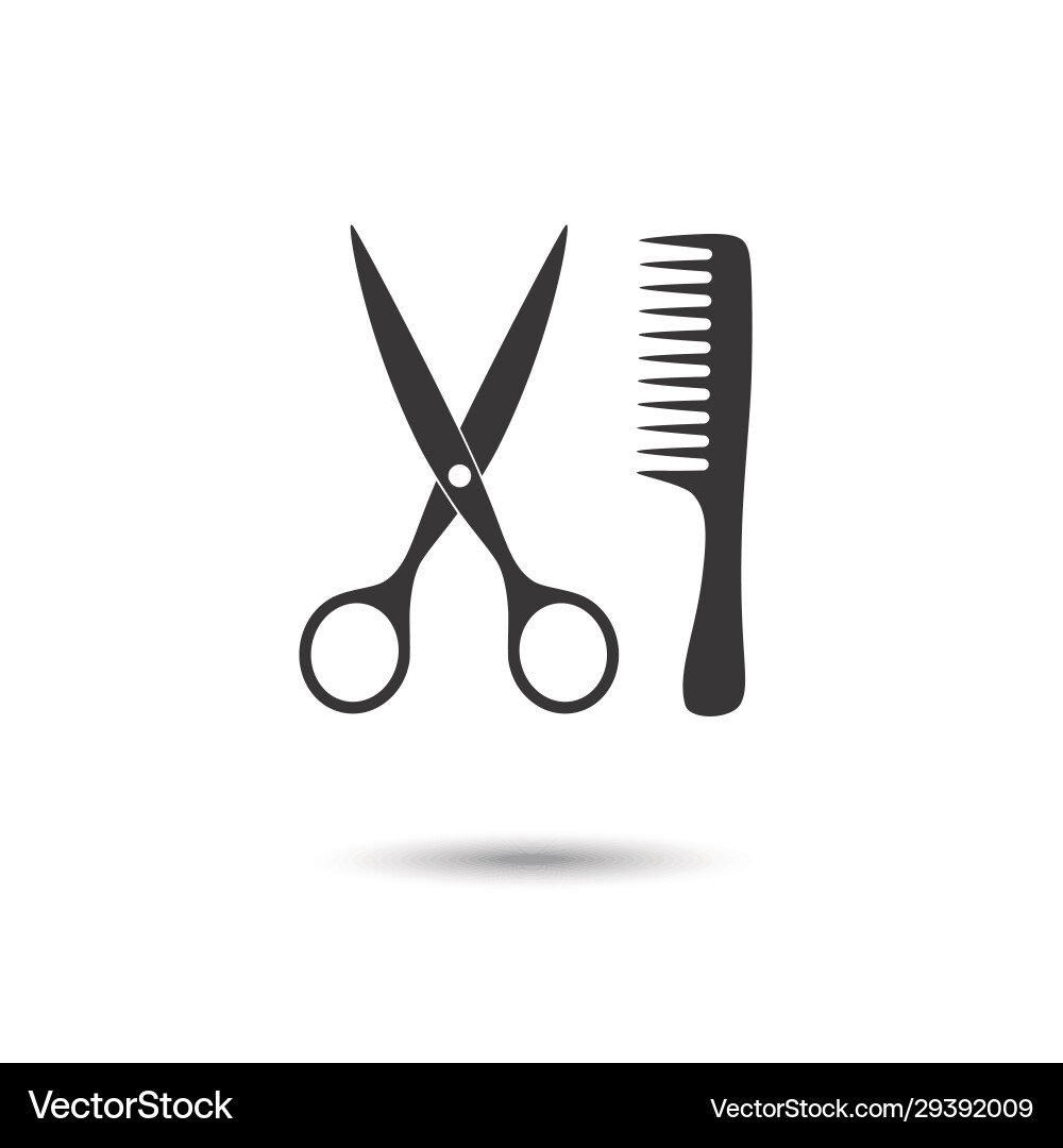 Hair Cutting Tools Icon vector image