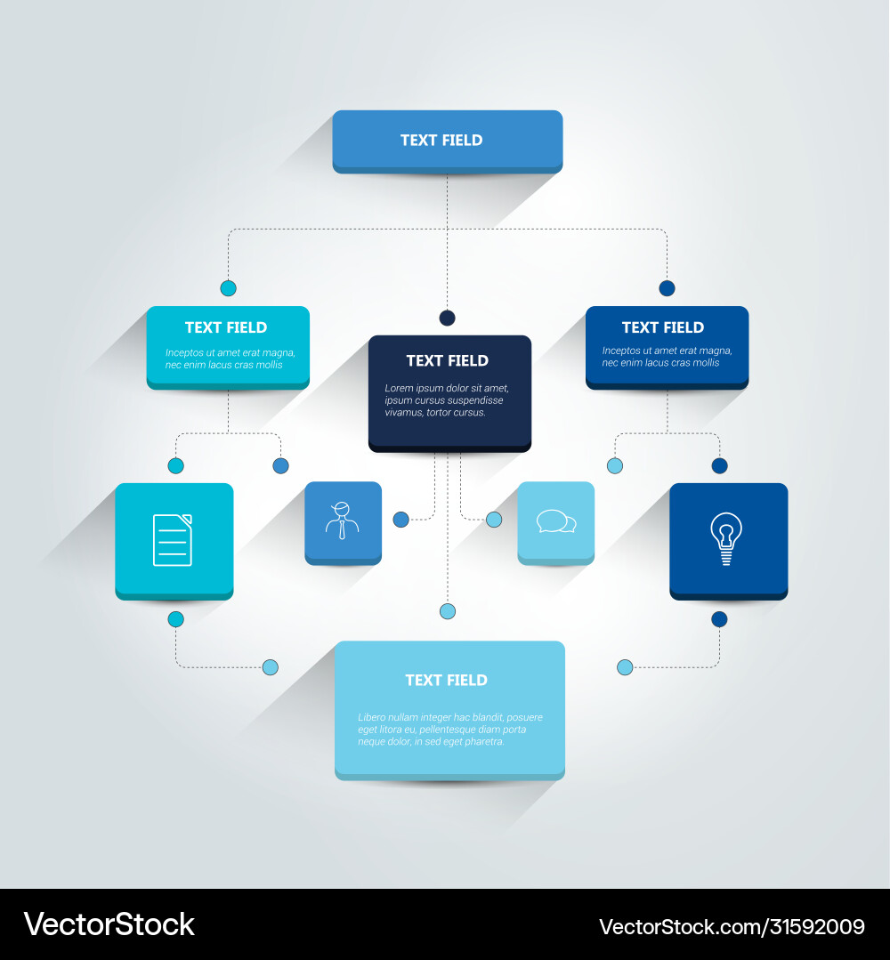Infographics flowchart colored shadows scheme Infographics flowchart colored shadows scheme vector image