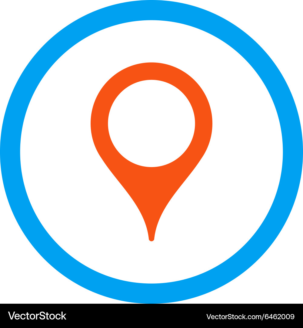 Map marker rounded icon vector image