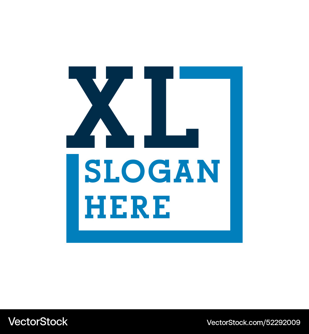 Minimal initials logo letters x and l xl initial Vector Image