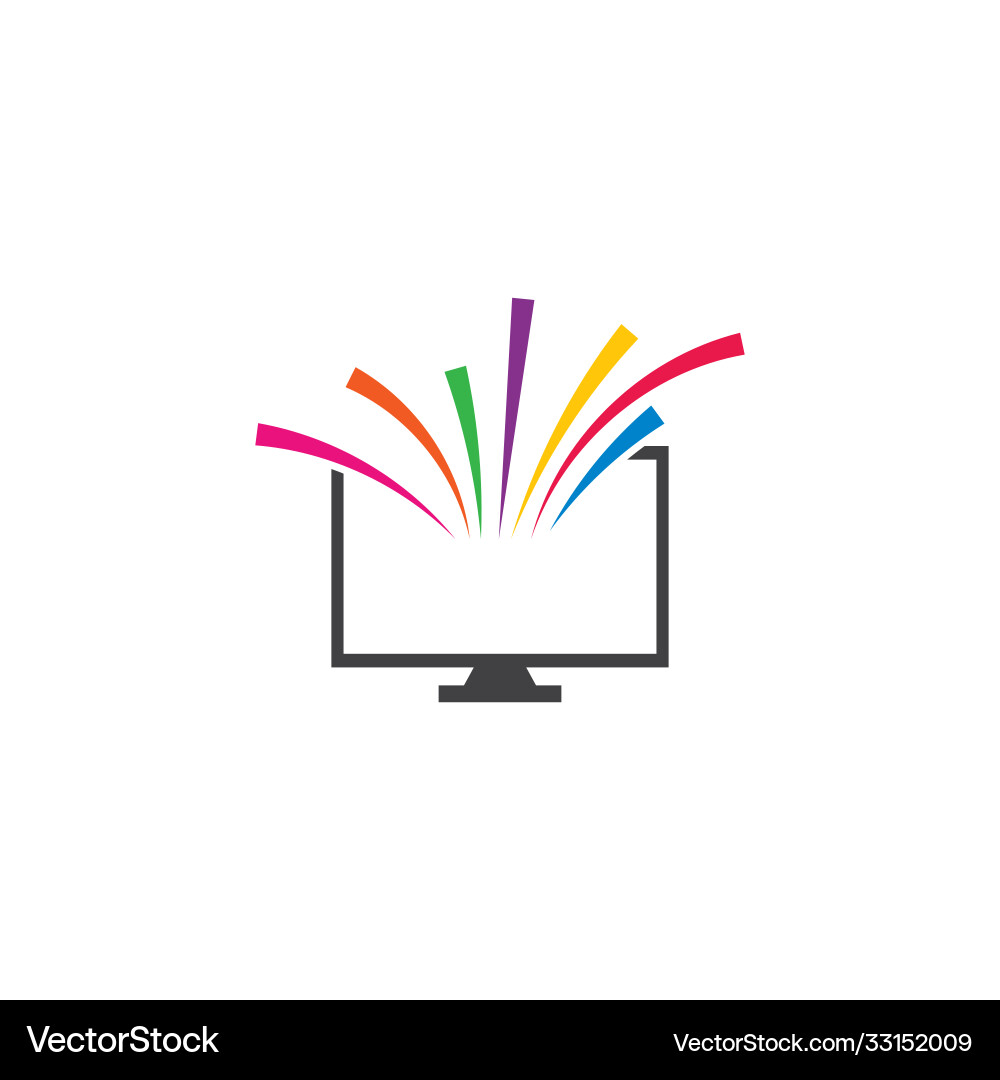 Monitor computer icon vector image