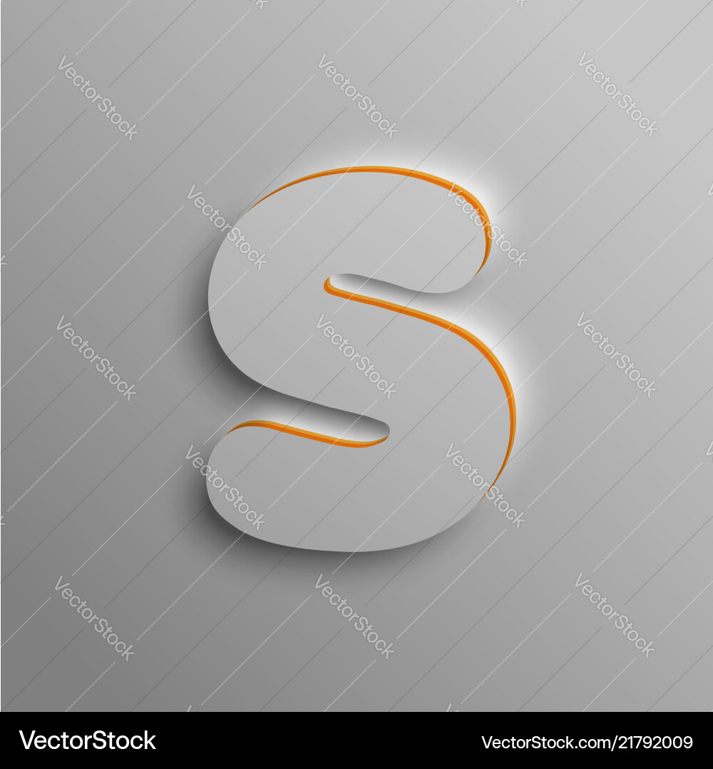 Realistic 3d font Realistic 3d font vector image
