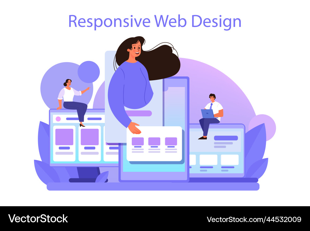 Responsive web design concept adaptive content Responsive web design concept adaptive content vector image