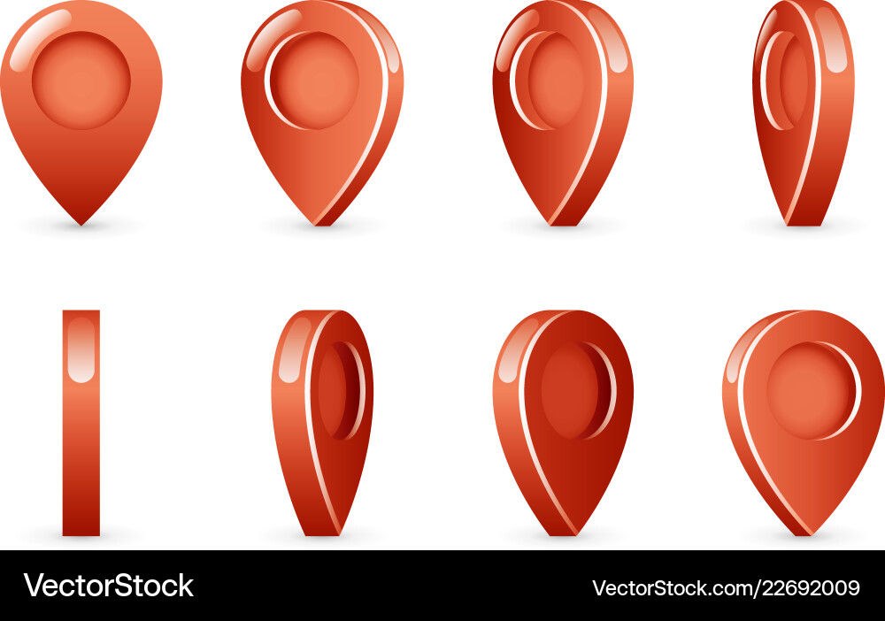 Rotating Pointer Map Mark vector image