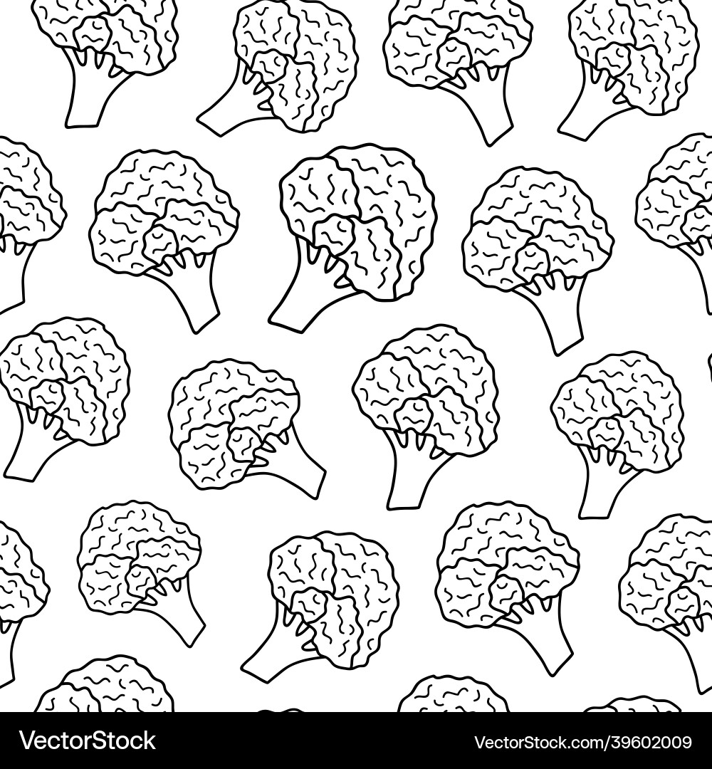 Seamless pattern with broccoli Seamless pattern with broccoli vector image