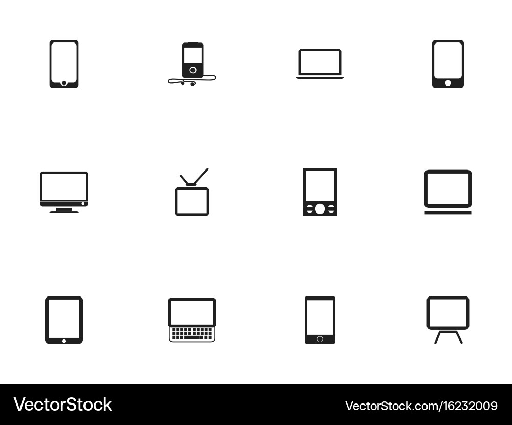 Set of 12 editable instrument icons includes Vector Image