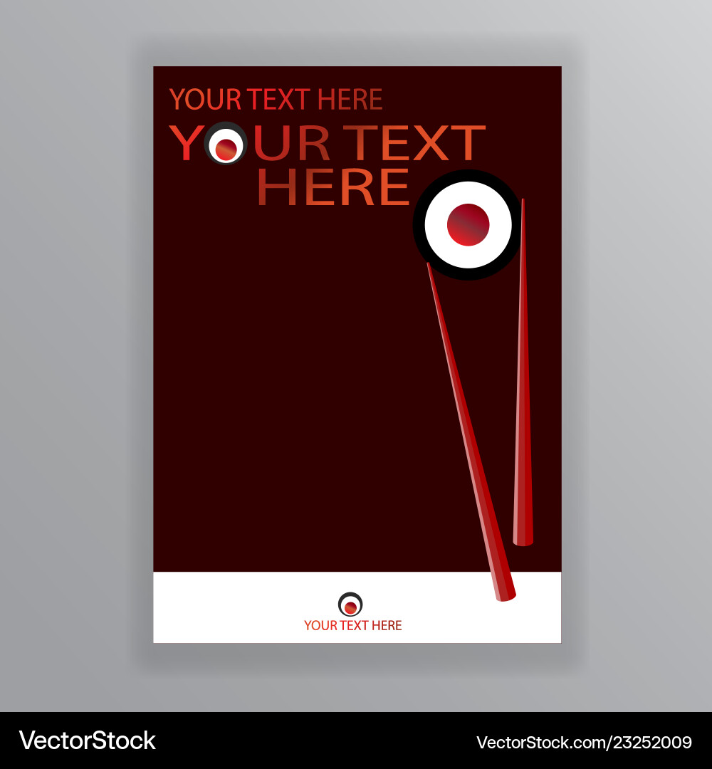 Sushi menu template for web and print Vector Image