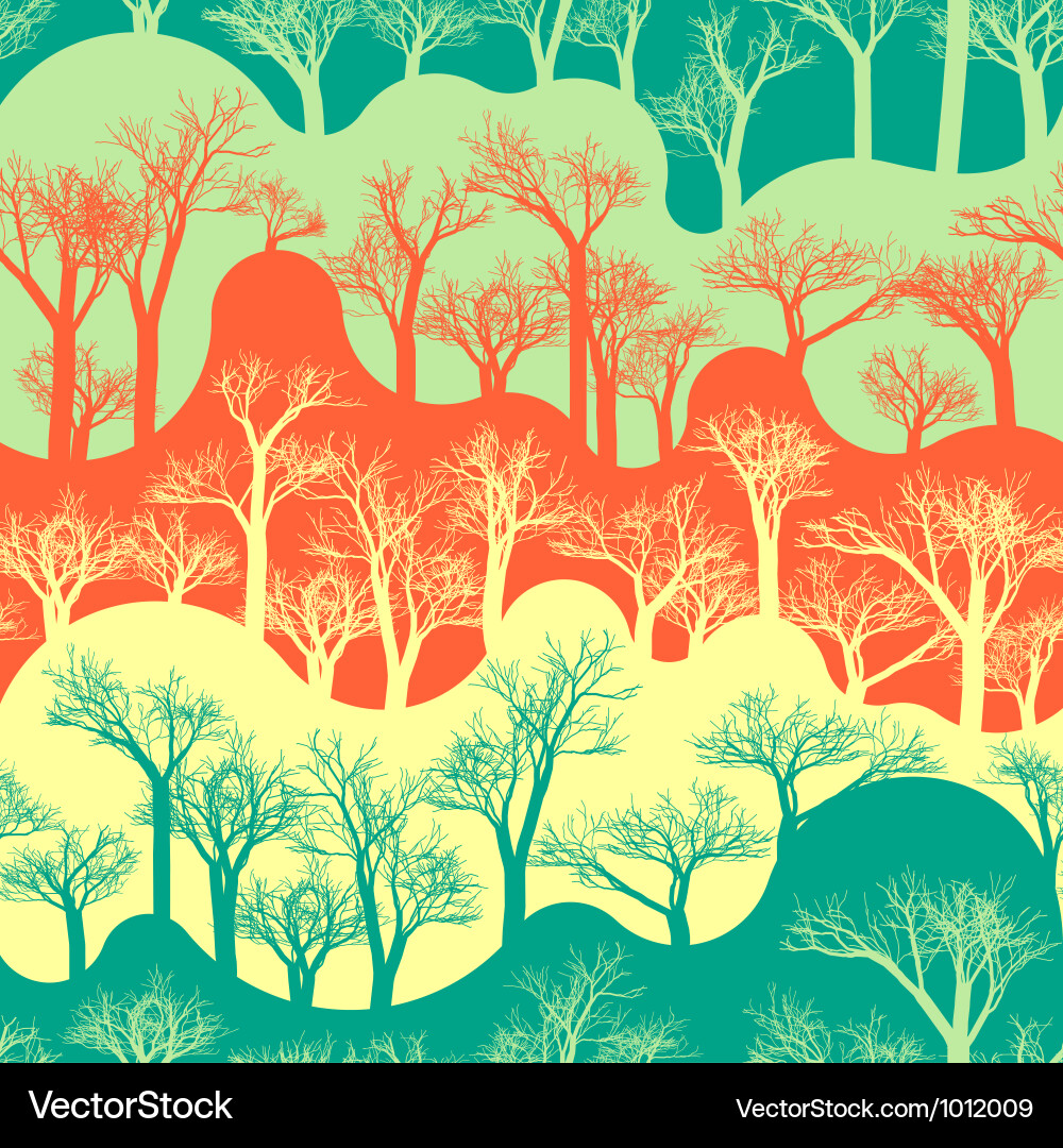 Wavy Tree Pattern vector image