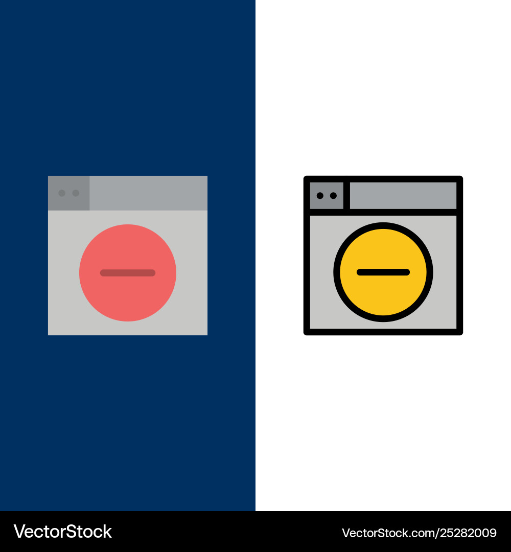 Web design less minimize icons flat and line Web design less minimize icons flat and line vector image