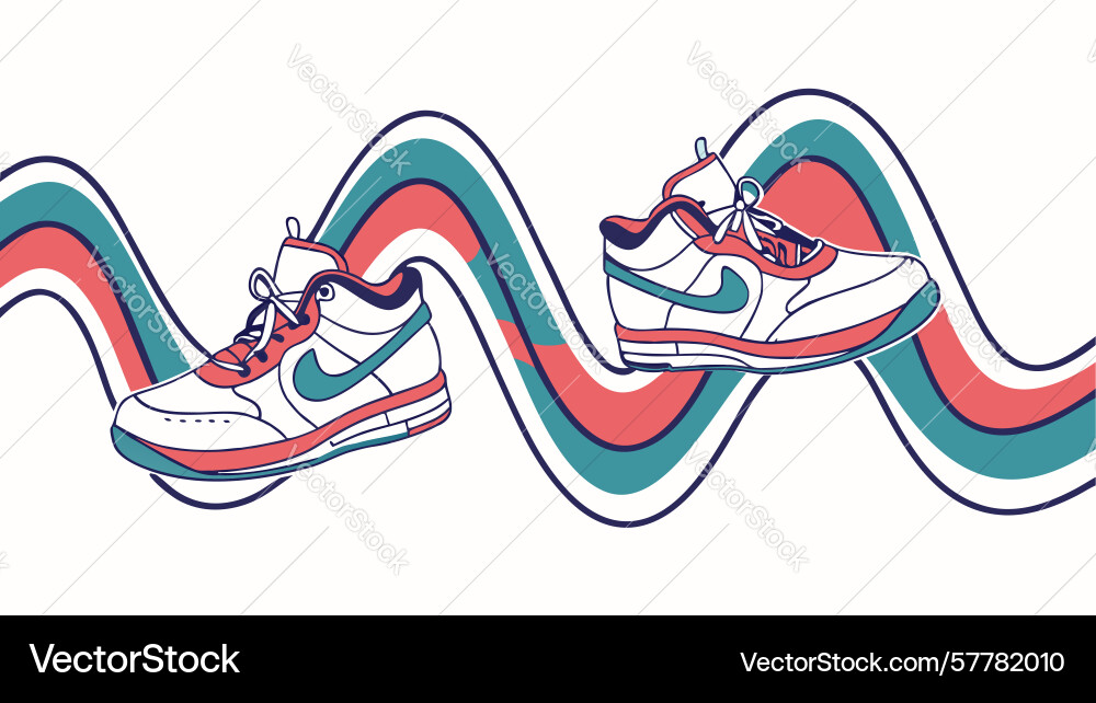 Abstract rhythmic wave representing dynamic flow vector image