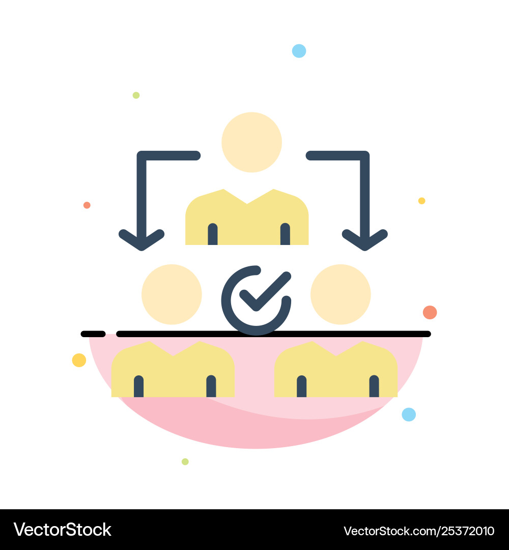 Assignment delegate delegating distribution Assignment delegate delegating distribution vector image