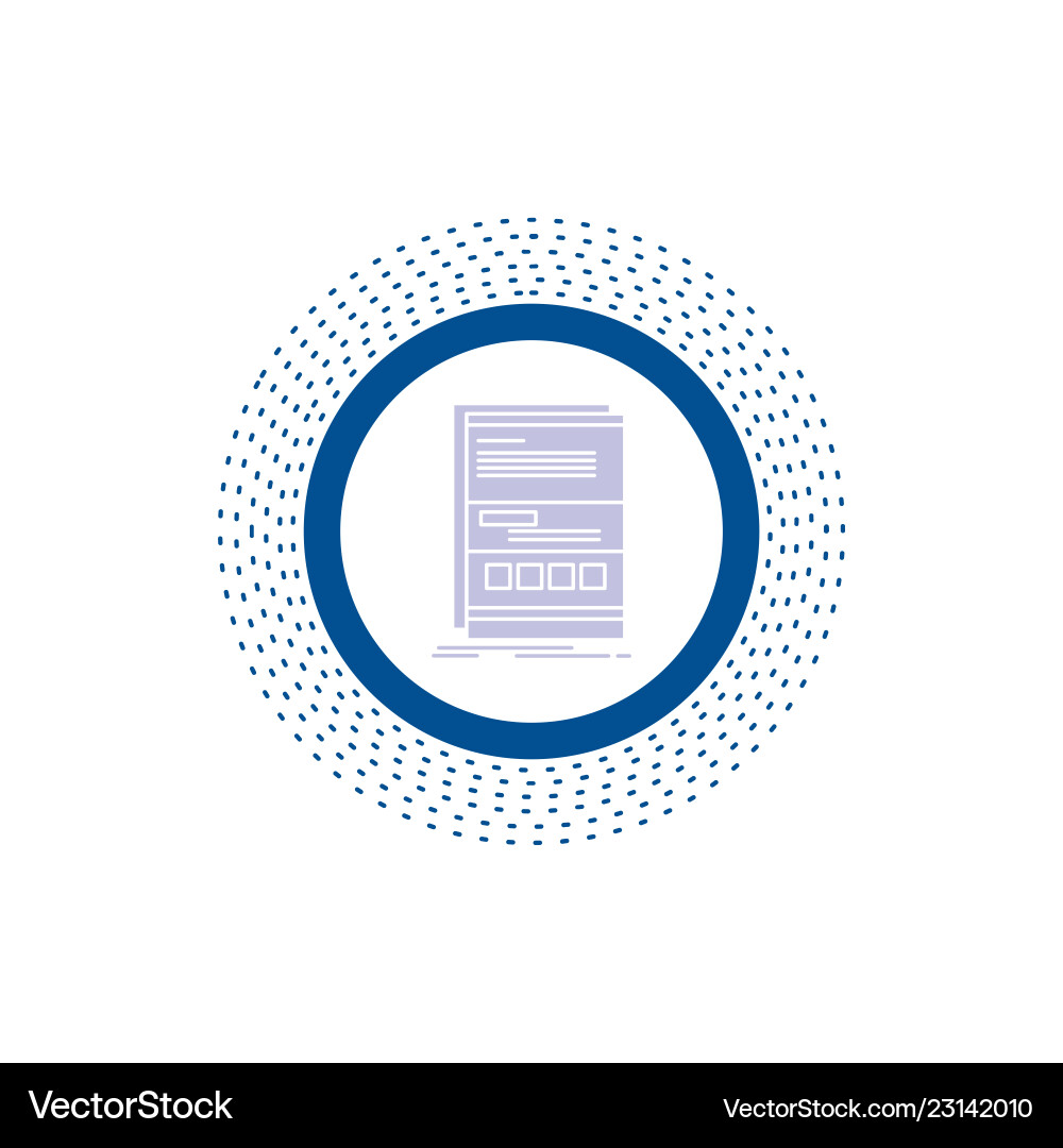 Browser dynamic internet page responsive glyph Browser dynamic internet page responsive glyph Vector Image