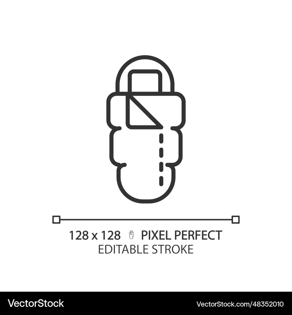 Customizable sleeping bag simple thin linear Customizable sleeping bag simple thin linear Vector Image