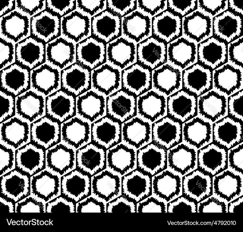 Design seamless monochrome hexagon pattern Vector Image