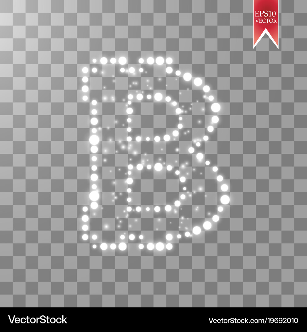 Digital bitcoins symbol with light effect vector image