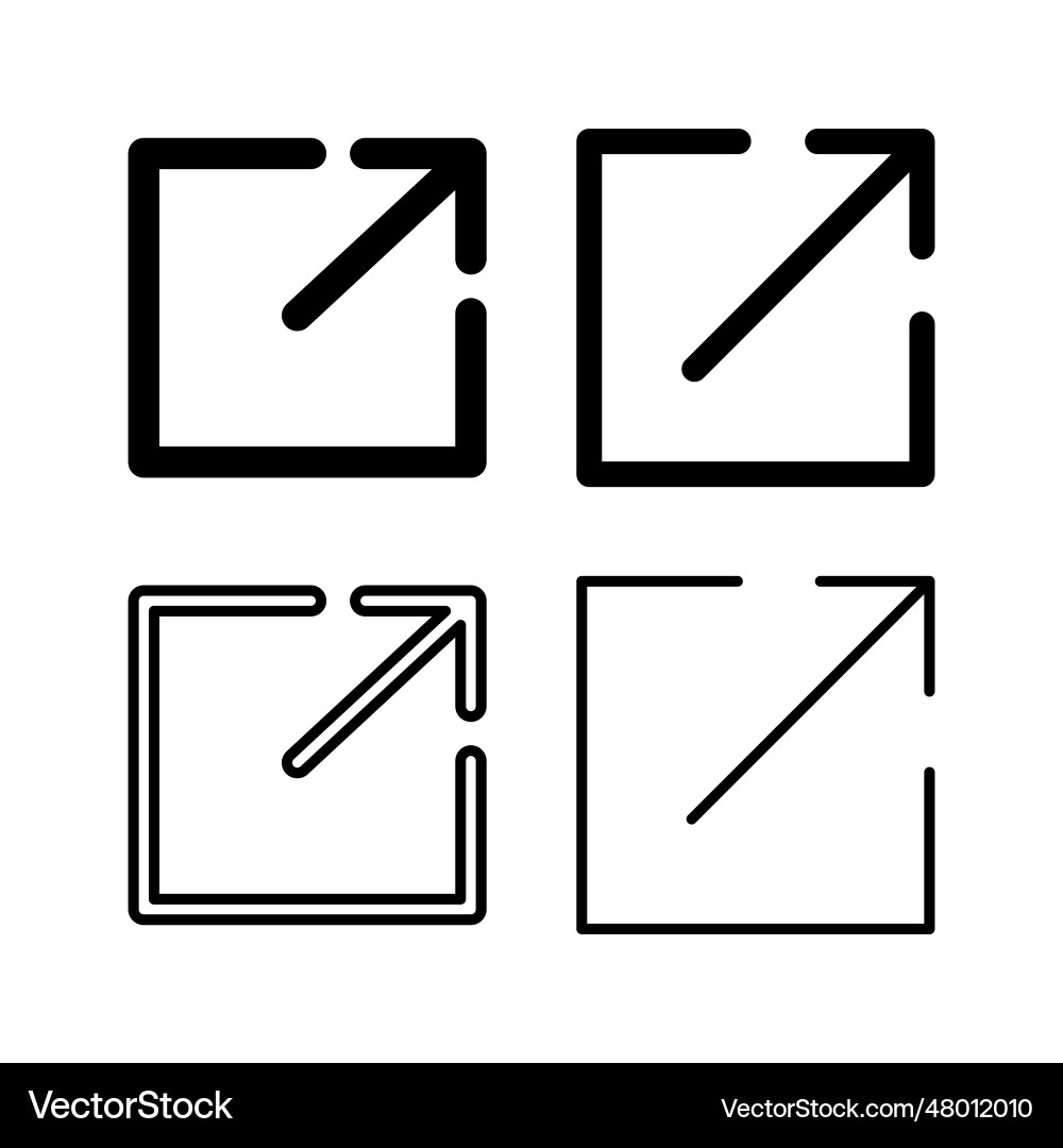 External link icon hyperlink chain symbol Vector Image