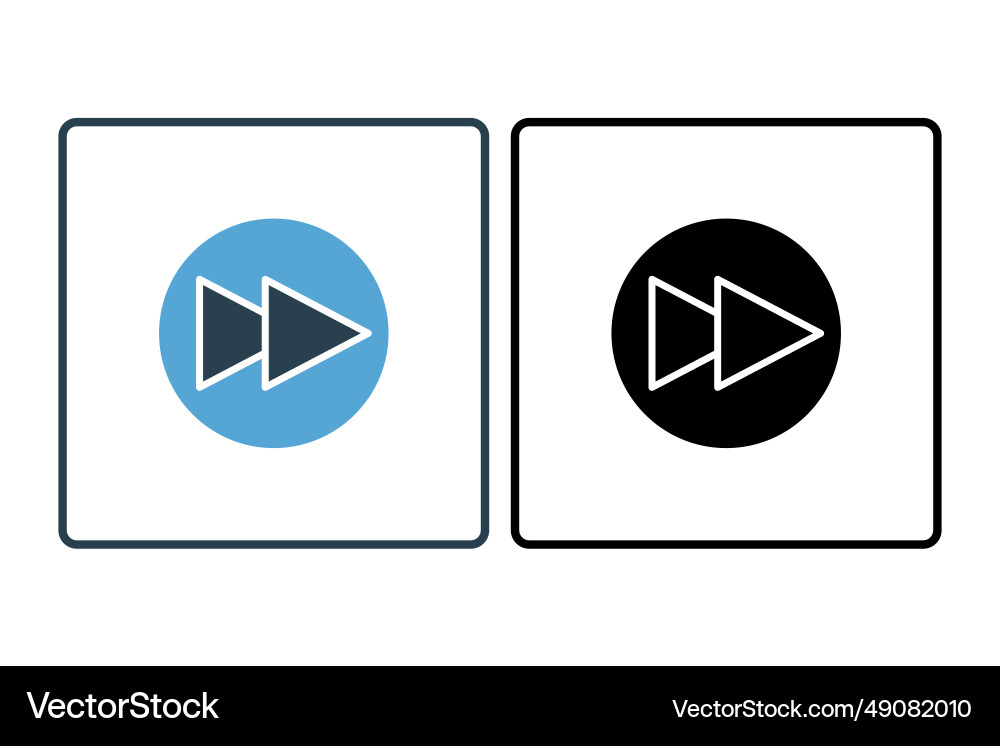 Fast forward icon arrow direction related Fast forward icon arrow direction related vector image