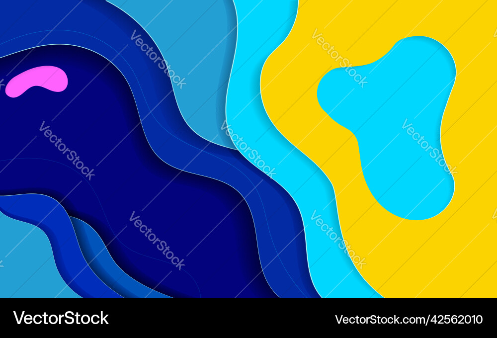 Fun color papercut background design Fun color papercut background design Vector Image