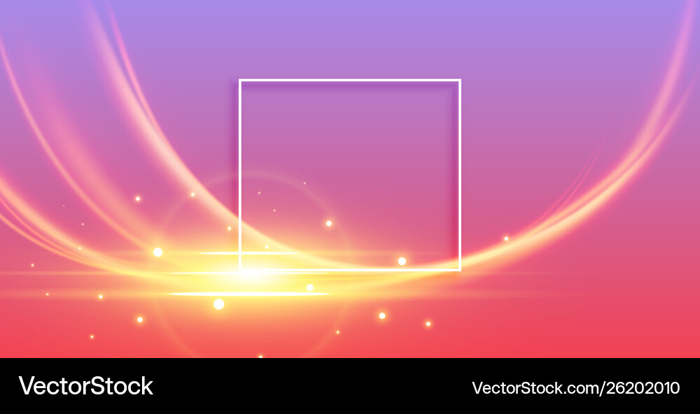 Glowing abstract light wave with sparkles vector image