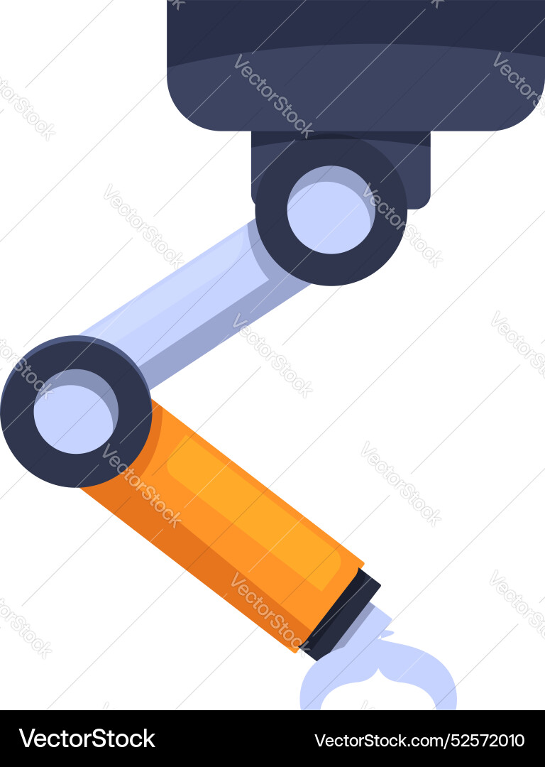Industrial robot arm picking up object automation Industrial robot arm picking up object automation vector image