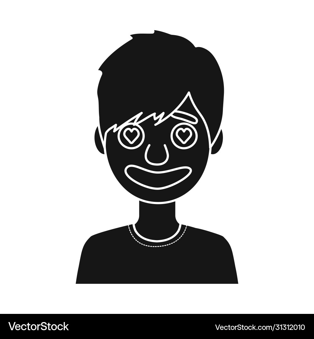 Isolated object guy and emotion logo set vector image
