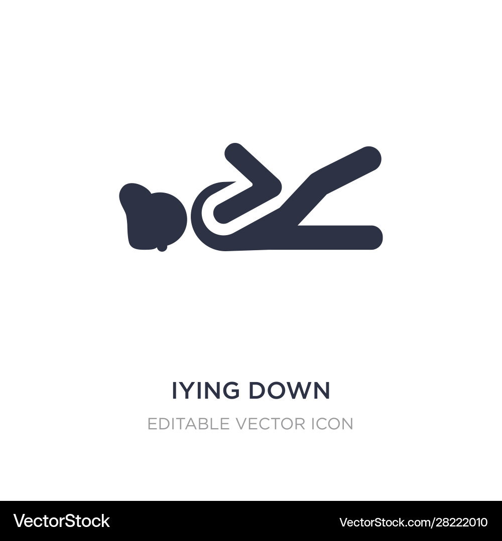 Iying down icon on white background simple Vector Image