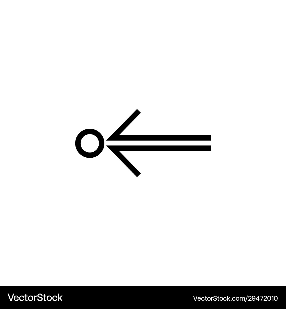 Left arrow pointer sign icon eps ten vector image