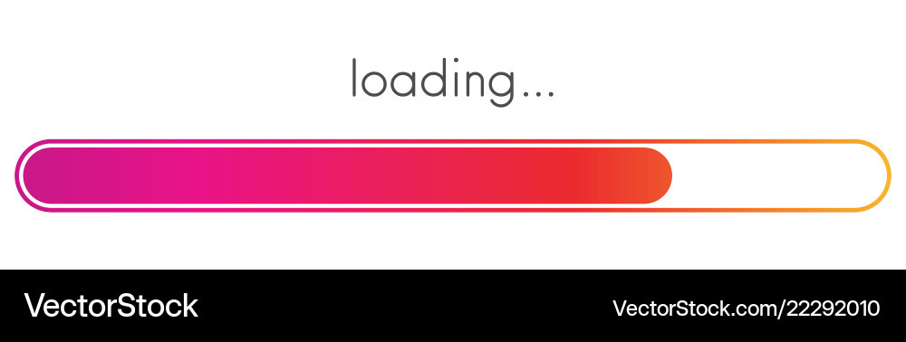 Loading progress bar pink spectrum scale vector image