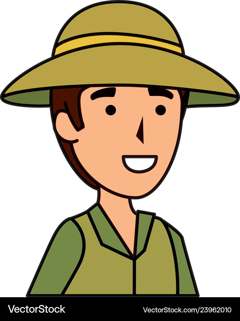 Man worker of zoo character vector image