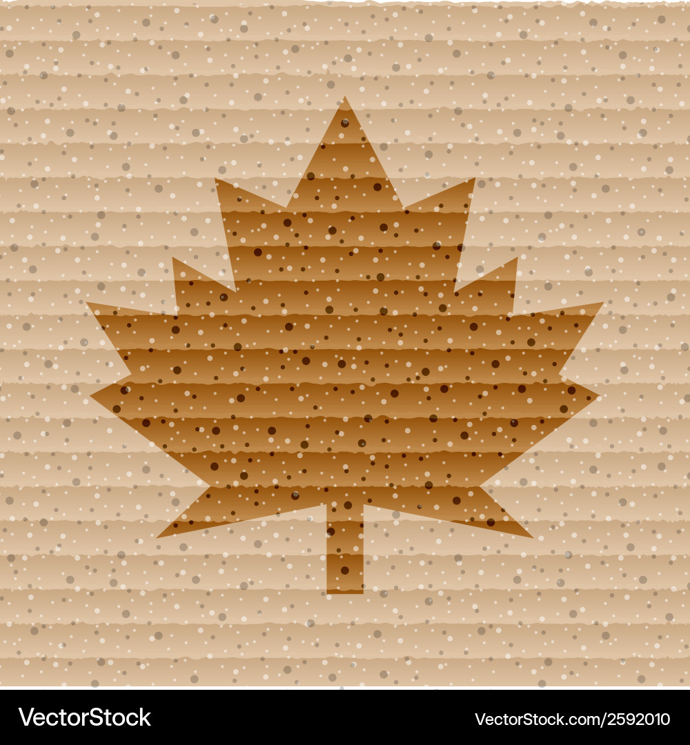 Maple leaf flat modern web button and space Vector Image