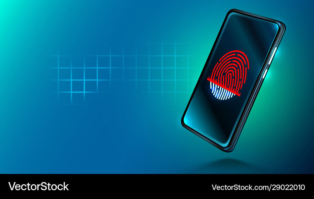 Mobile data security concept smartphone Mobile data security concept smartphone vector image