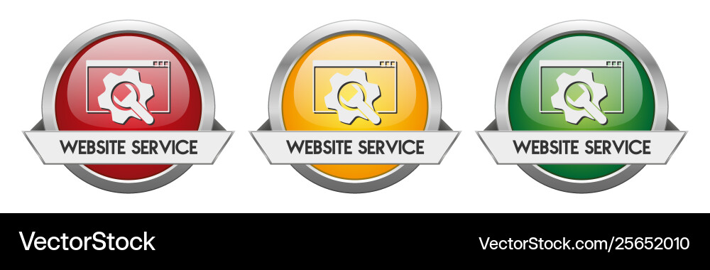 Modern button website service vector image