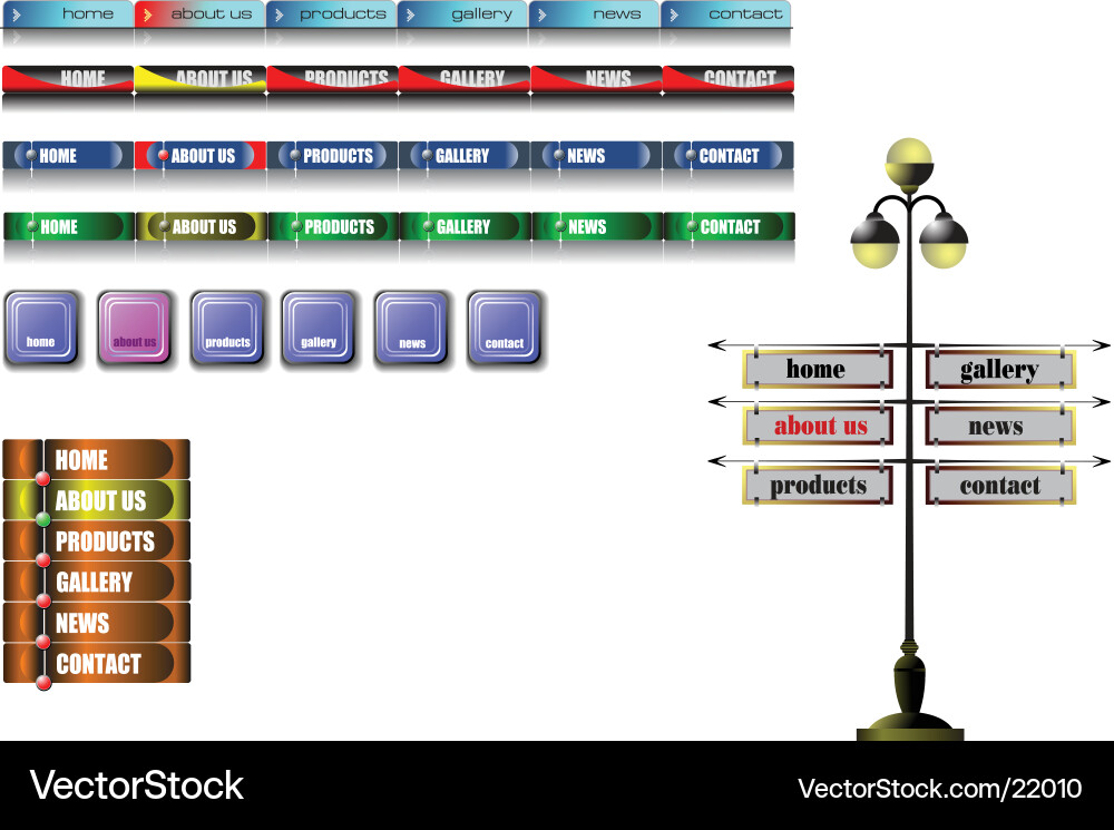 Navigation bar Vector Image