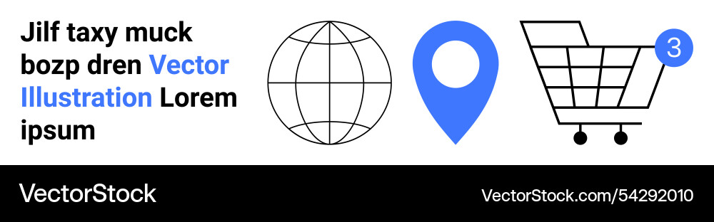 Online shopping and navigation with globe Vector Image
