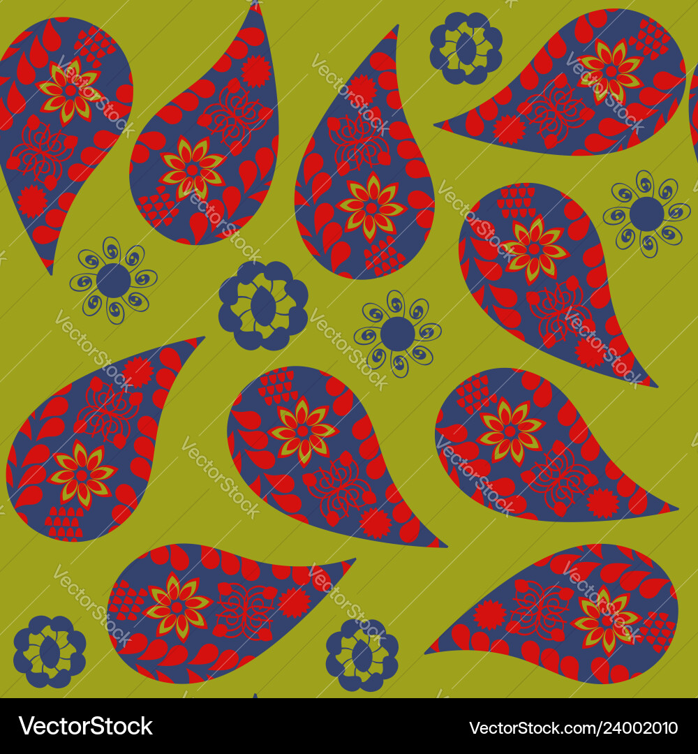 Paisley seamless pattern it is located in swatch Paisley seamless pattern it is located in swatch vector image