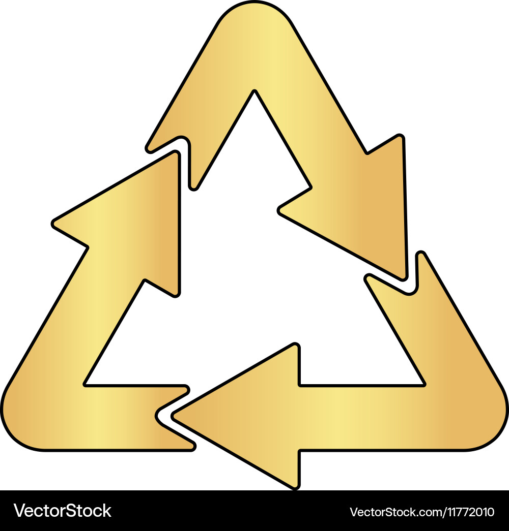 Recycle computer symbol vector image