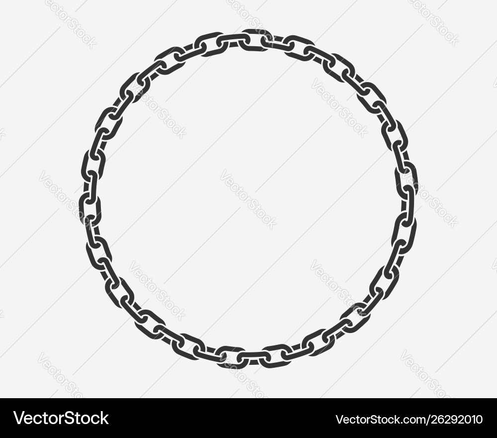 Round Chain Border Circles Vector Image