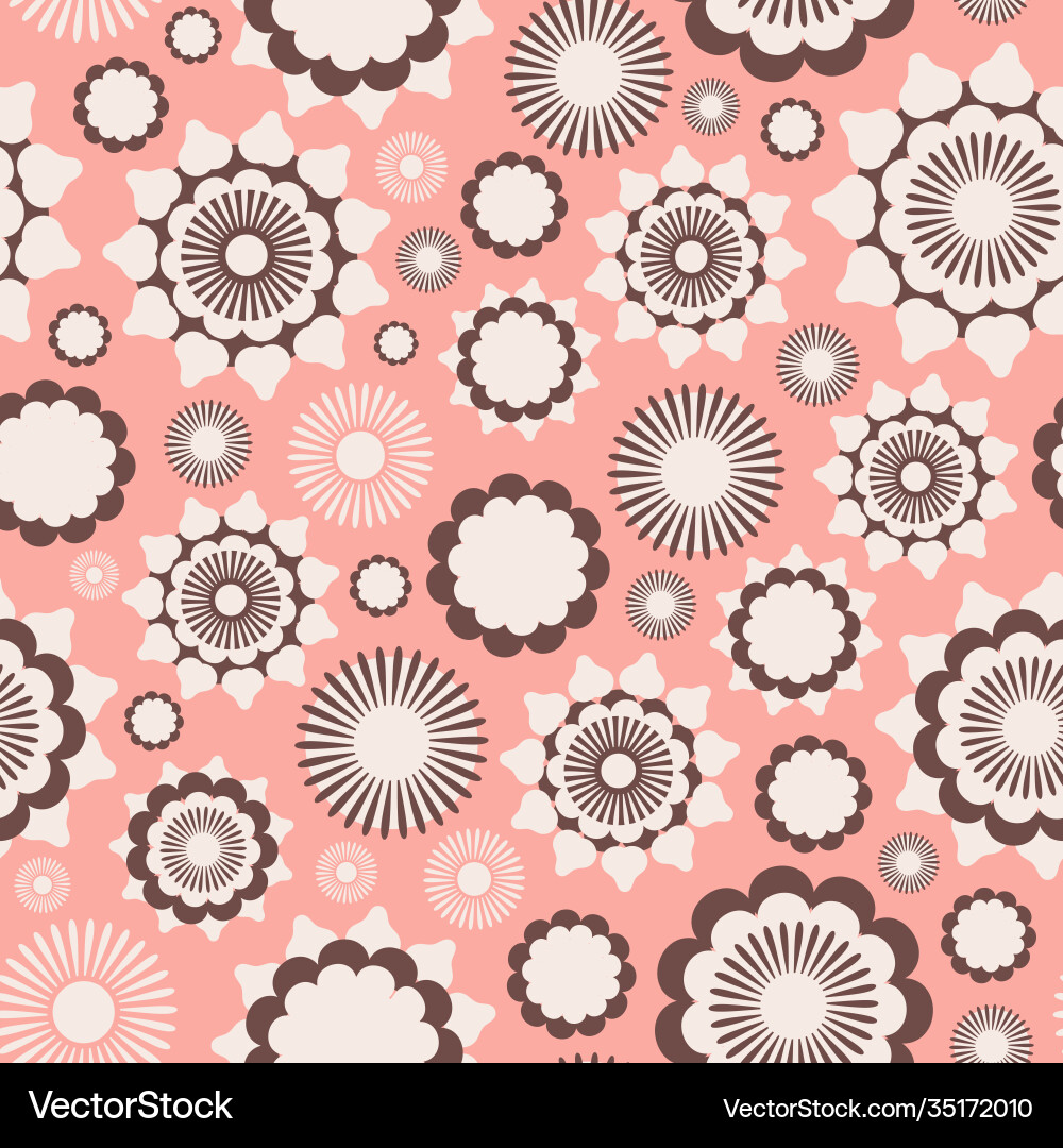 Seamless pattern with floral elements image Vector Image