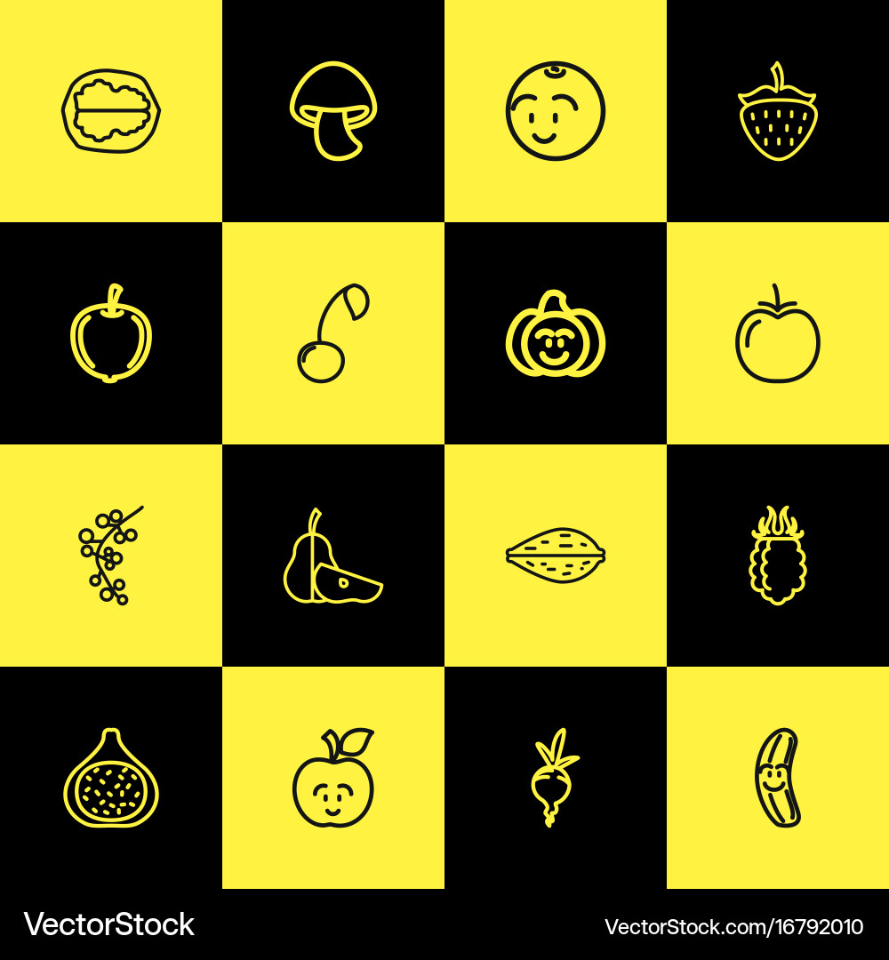 Set of 16 editable cookware outline icons Vector Image